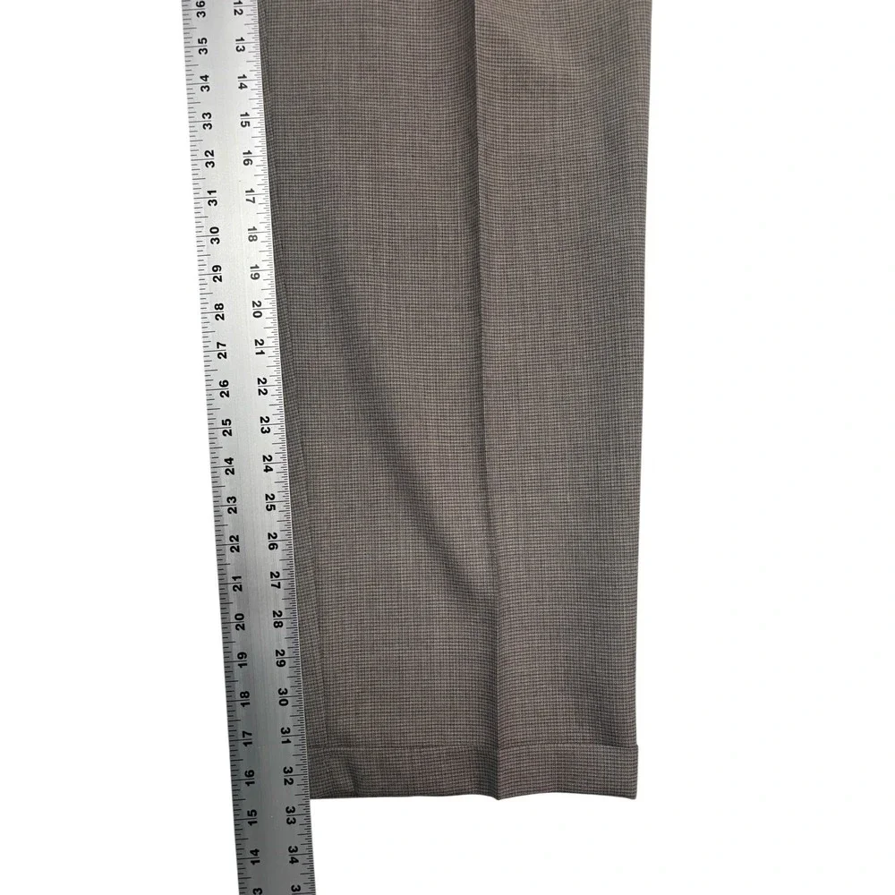 vtg Haggar 40L 34x32 Gray Graph Check Double Breasted 2pc Pant Suit USA Pleated